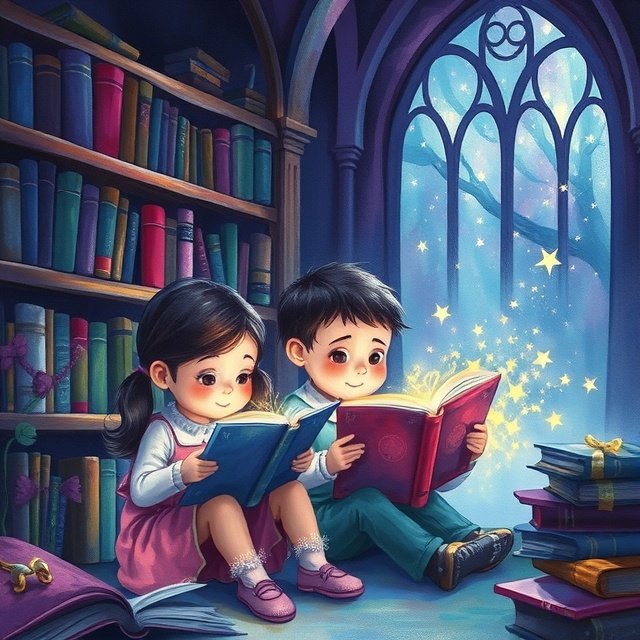 Children reading together with Read Legend